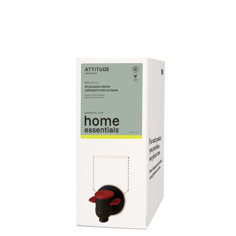 ATTITUDE Home Essentials Essential oils All-Purpose Cleaner 87188_en?_main? Geranium & Lemongrass Eco-Refill 2L