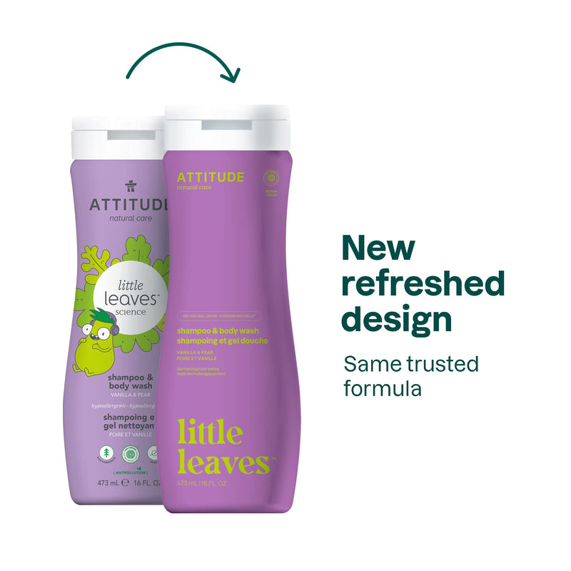 ATTITUDE little leaves™ Shampoo and Body Wash 2-in-1 for kids Vanilla & pear - 473 mL 11015_en? Vanilla and pear / 473 mL