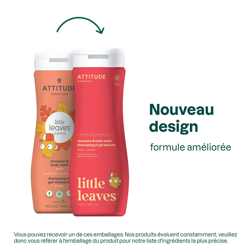 ATTITUDE little leaves™ shampoing et gel douche pour enfants 11018_fr? Mangue / 473 mL