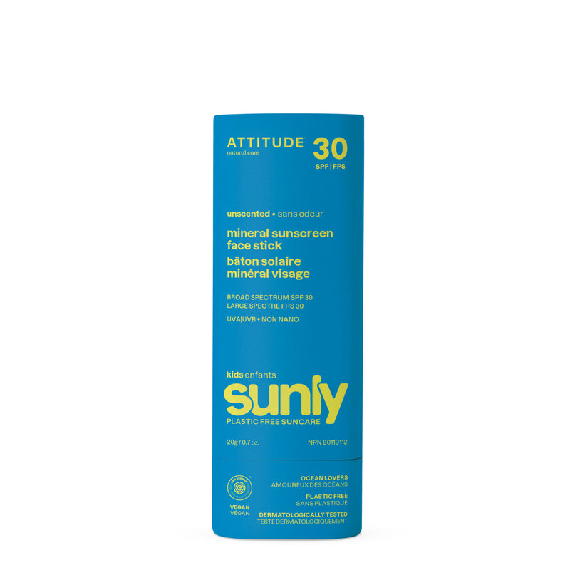 Kids mineral sunscreen face stick SPF 30 : Sunly