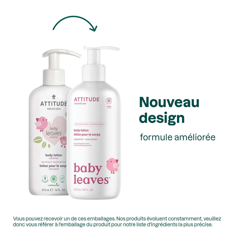 ATTITUDE baby leaves™ lotion pour le corps naturelle 16625_fr? Sans odeur