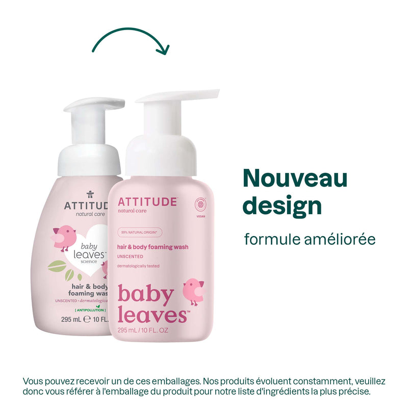 16635 ATTITUDE Baby Leaves™ - Nettoyant pour bébé - 2 en 1 en mousse_fr? Sans odeur