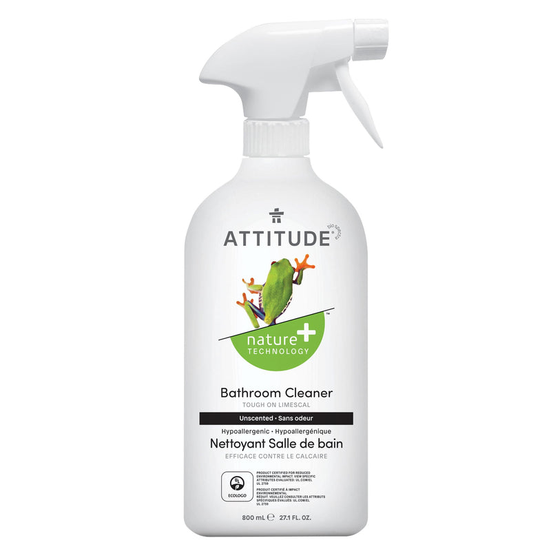 ATTITUDE Nature+ Bathroom Cleaner Unscented Bottle 800 mL 10490_en?_main? Unscented / Bottle 800 mL