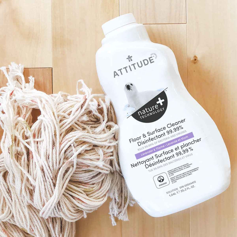 ATTITUDE Nature+ Floor & Surface Cleaner Disinfectant 99,99% Lavender & Thyme 10512_en?_hover?