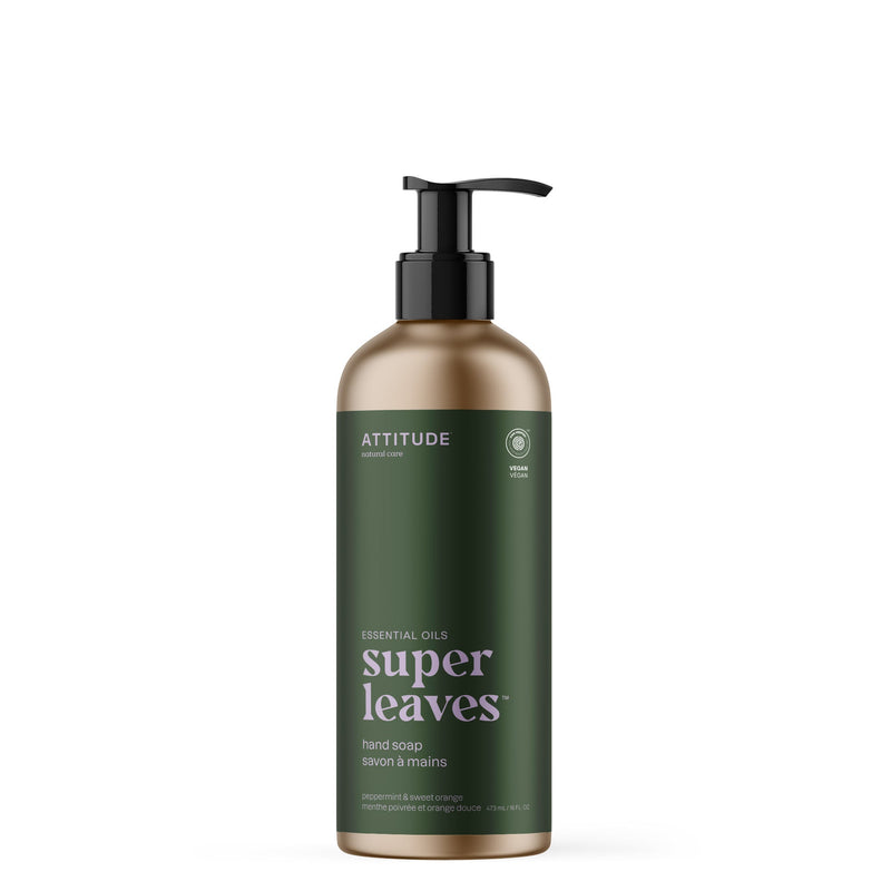 ATTITUDE Super Leaves Essential oils hand soap Peppermint and sweet orange 19094_en?_main? 473mL