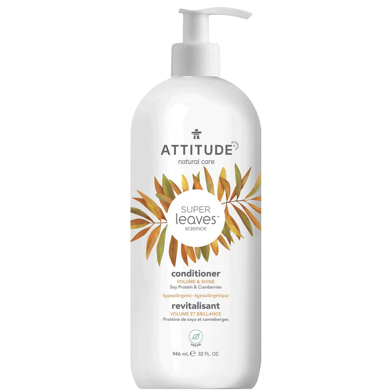 ATTITUDE Super Leaves Conditioner Volume & Shine Amplifies hair thickness 11518 _en?_hover?946 mL