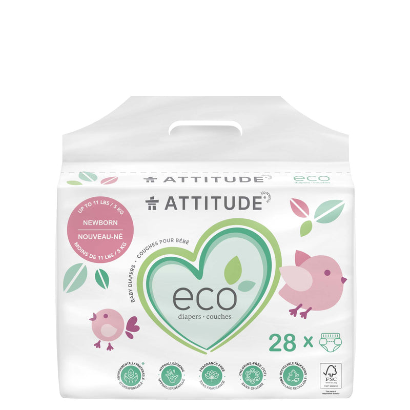 ATTITUDE Eco-friendly Biodegradable Diapers (newborn) - & Disposable 16210_en?_main? Size Newborn (Weight up to 11 lbs) / 1 unit