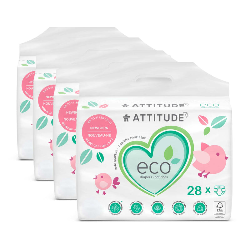 ATTITUDE Eco-friendly Biodegradable Diapers (newborn) - & Disposable BDL_4_16210_en?_main? Size Newborn (Weight up to 11 lbs) / 4 units (5% discount)