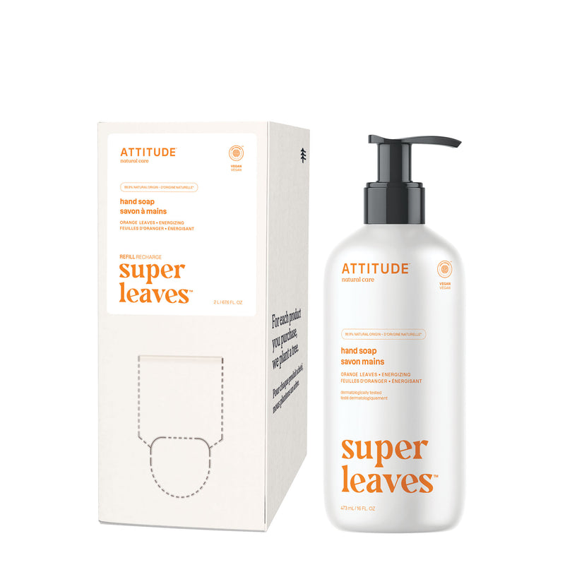 Liquid Hand Soap + Eco-Refill Eco-Packaging Bundle : SUPER LEAVES™