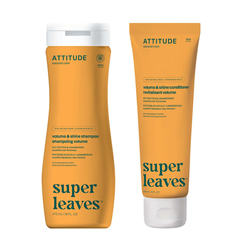 Volume & shine shampoo and conditioner duo : SUPER LEAVES™