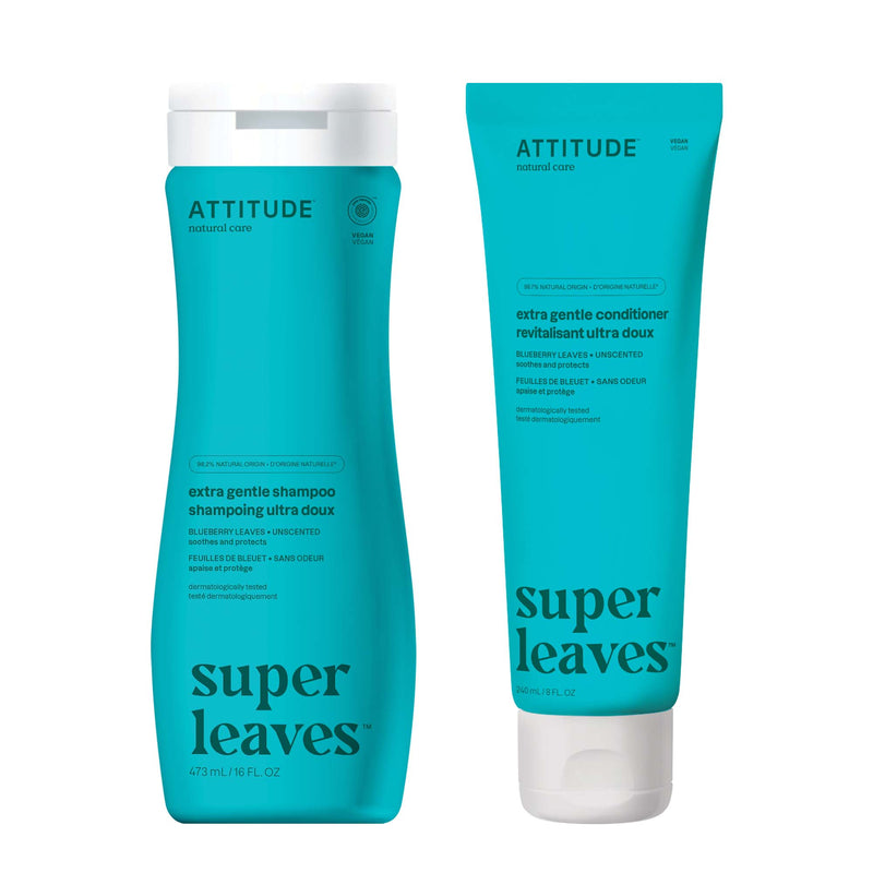 Duo shampoing et revitalisant ultra doux : SUPER LEAVES™