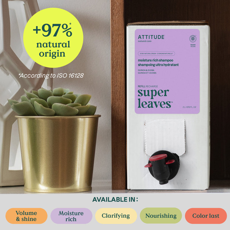 BULK to go Shampoo Moisture Rich - Super leaves™, Restores and protects, adds shine 81027_en? Eco-Refill 2L