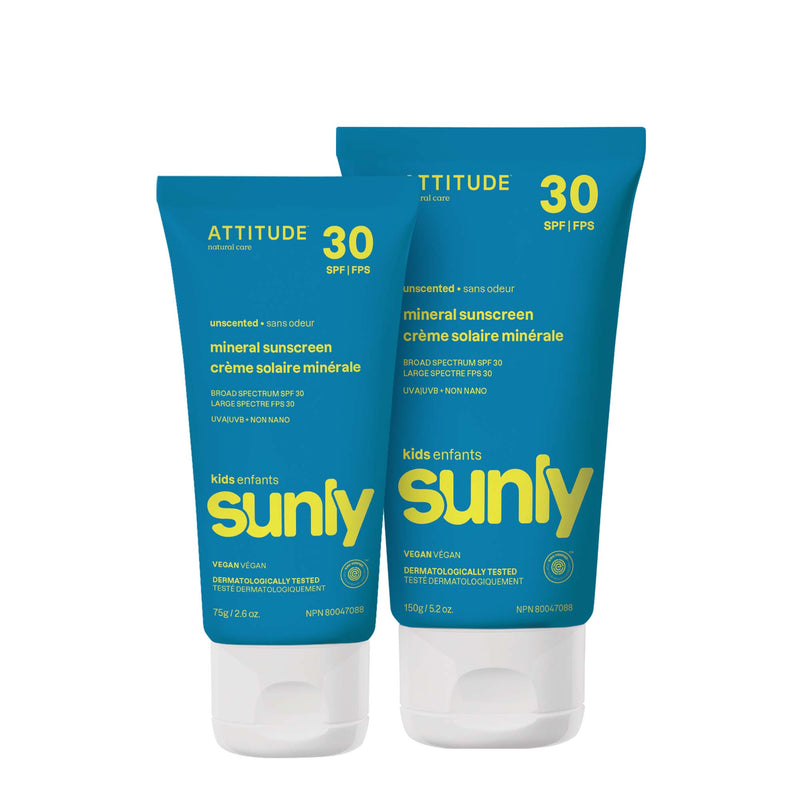Duo crèmes solaires minérales pour enfants FPS 30 : Sunly