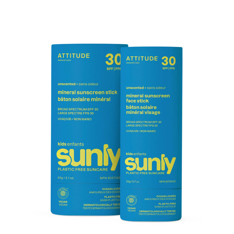 Duo crèmes solaires sans plastique pour enfants FPS 30 : Sunly