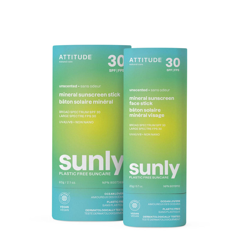 Plastic-free mineral sunscreens duo SPF 30 : Sunly